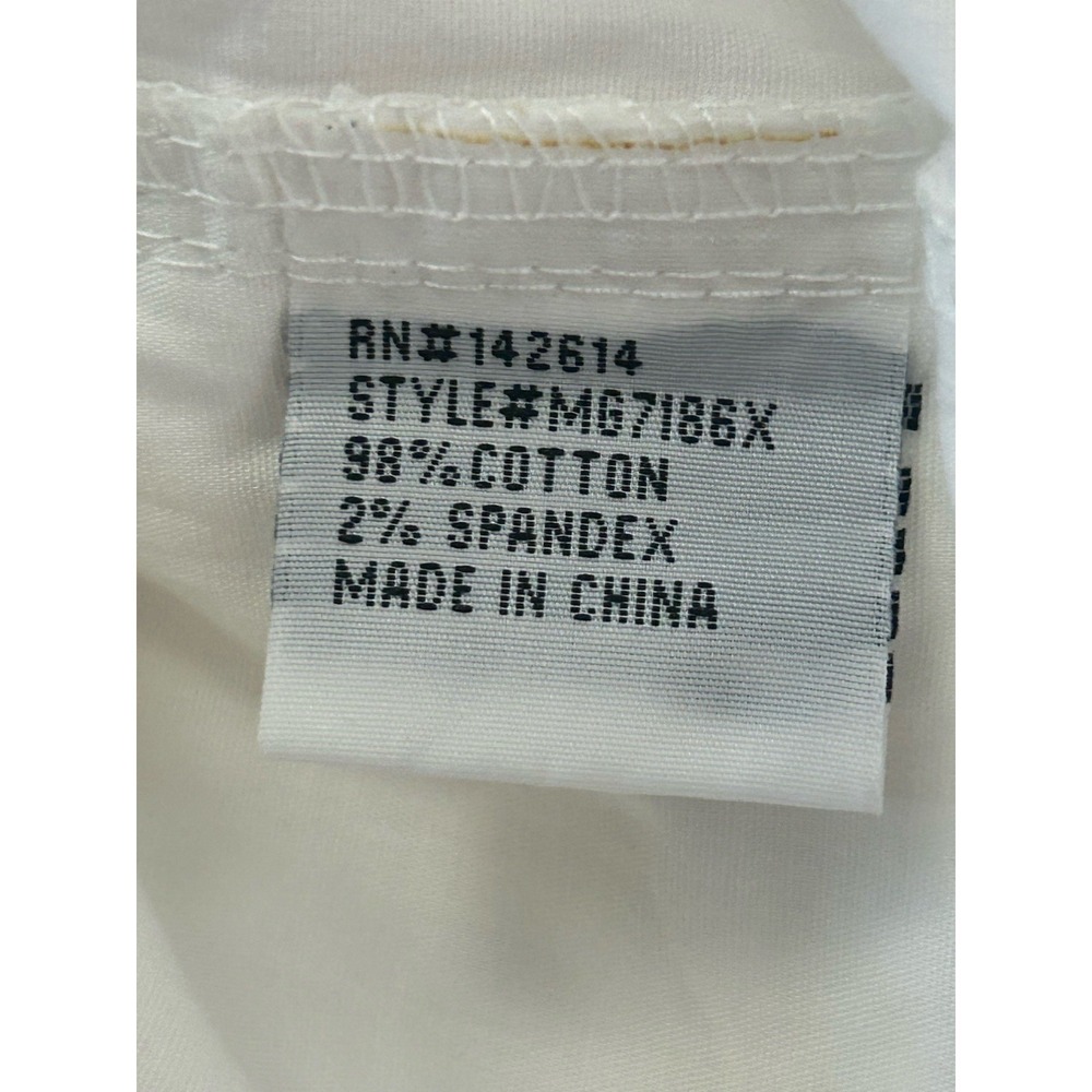 Ashley Blue Women Plus SZ 1XL White Cargo Capri Pants Cotton Stretch Ruched Side - Picture 6 of 6